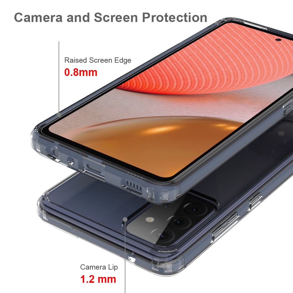 Transparent Shell for Samsung Galaxy A72 5G Anti-scratch Acrylic + TPU Cover-4