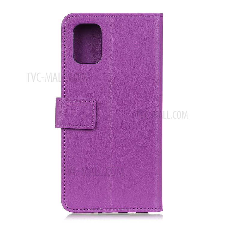 Stand PU Leather Phone Shell for Samsung Galaxy A02s (EU Version) Wallet Flip Cover - Purple-2