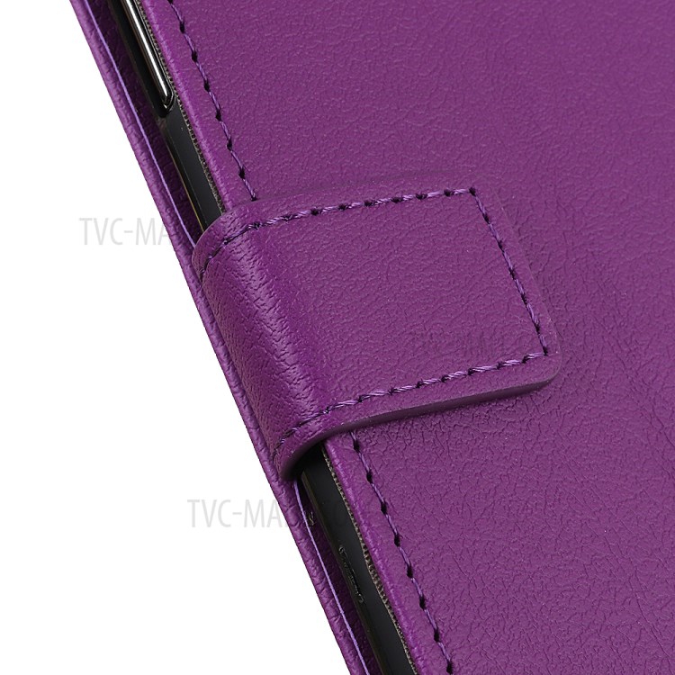 Stand PU Leather Phone Shell for Samsung Galaxy A02s (EU Version) Wallet Flip Cover - Purple-4