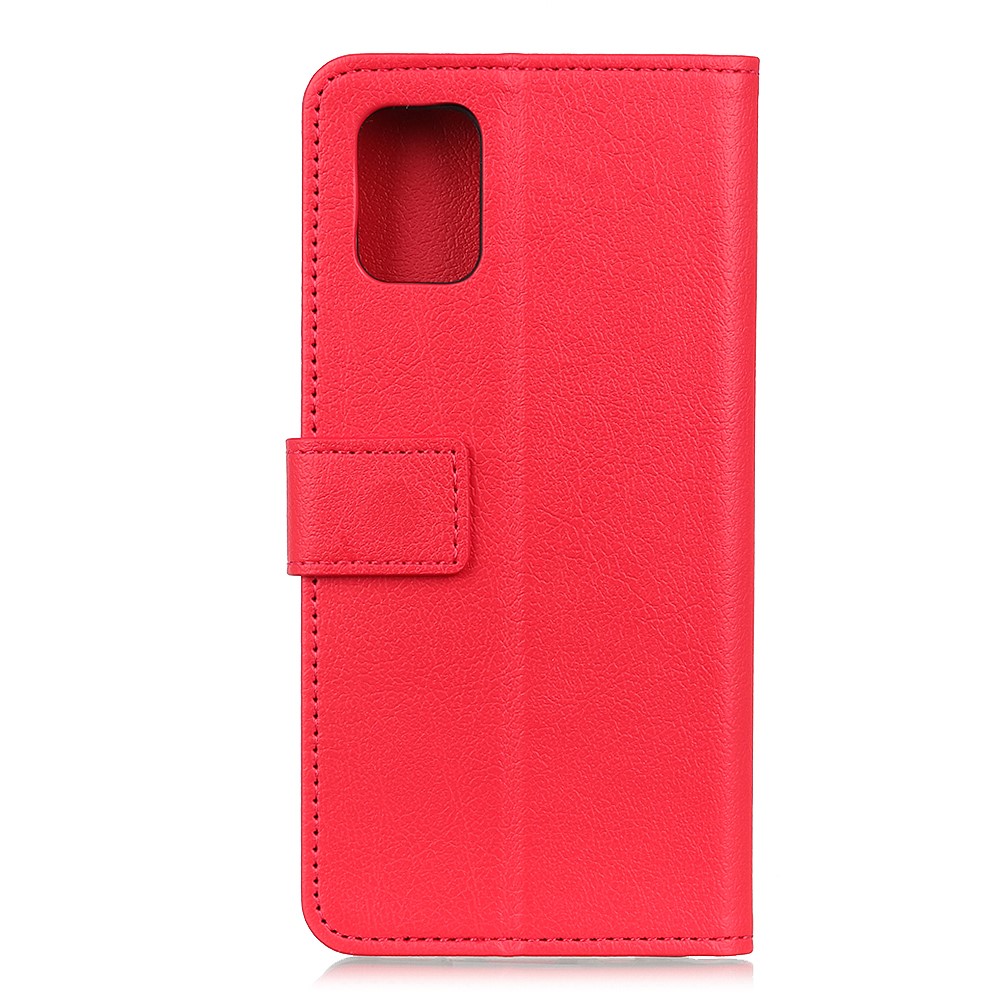 For Samsung Galaxy A02s (164.2x75.9x9.1mm) Wear-resistant Phone Case Leather Protective Cover with Stand Wallet - Red-2