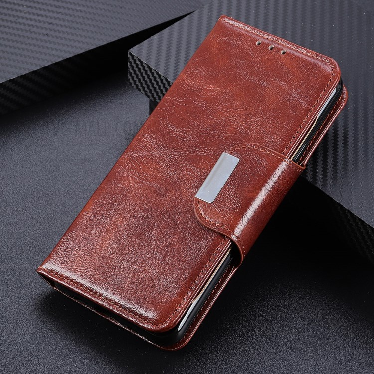 6 Card Slots Wallet Crazy Horse Skin Leather Case for Samsung Galaxy A02s (EU Version) - Brown-8