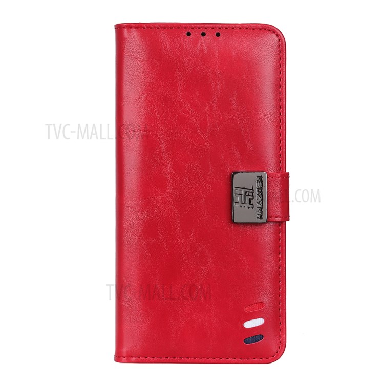 Wallet Stand Leather Protective Case for Samsung Galaxy A02s (EU Version) Cover - Red-2