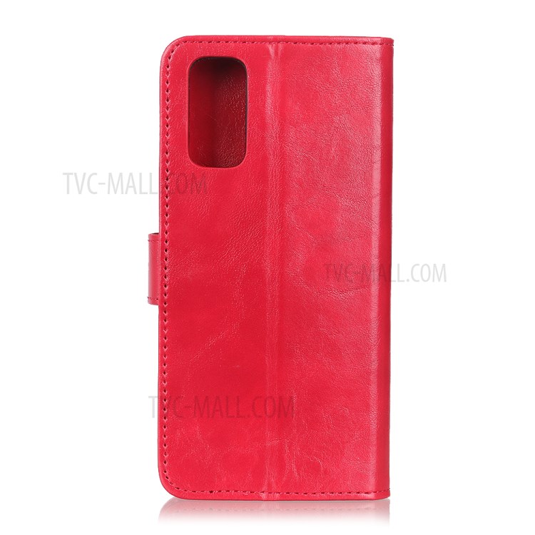 Wallet Stand Leather Protective Case for Samsung Galaxy A02s (EU Version) Cover - Red-3