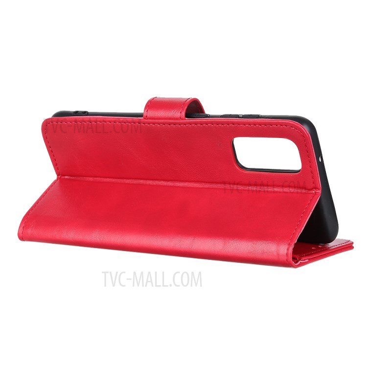 Wallet Stand Leather Protective Case for Samsung Galaxy A02s (EU Version) Cover - Red-4