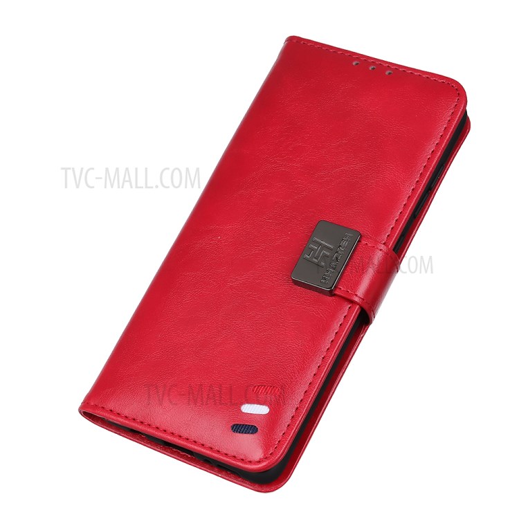 Wallet Stand Leather Protective Case for Samsung Galaxy A02s (EU Version) Cover - Red-5