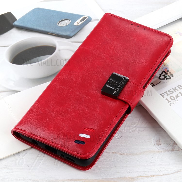 Wallet Stand Leather Protective Case for Samsung Galaxy A02s (EU Version) Cover - Red-8