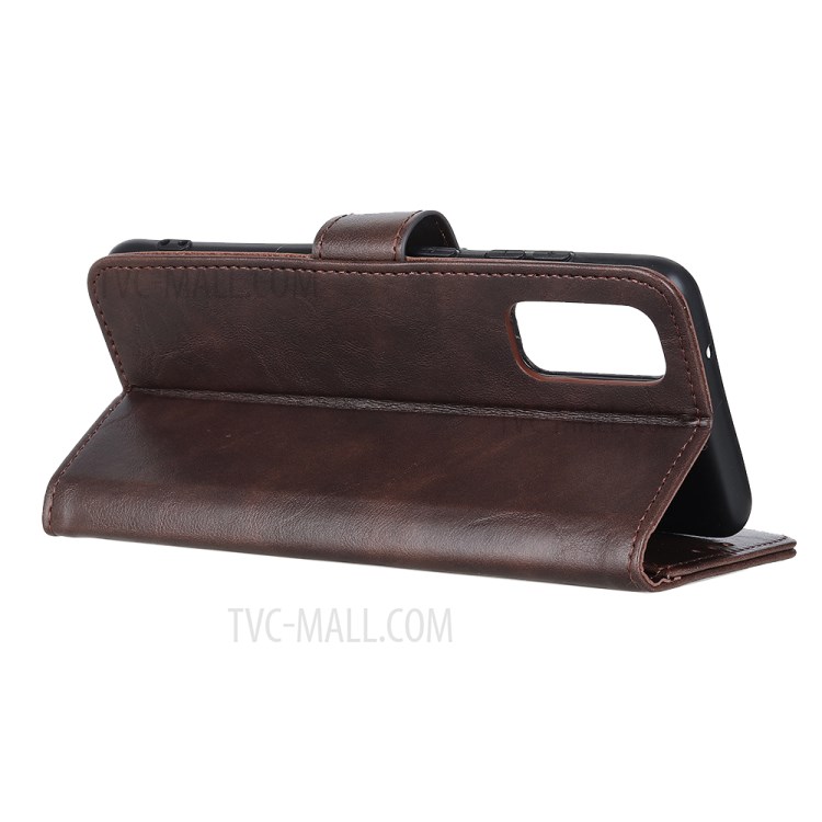 Wallet Stand Leather Protective Case for Samsung Galaxy A02s (EU Version) Cover - Brown-4
