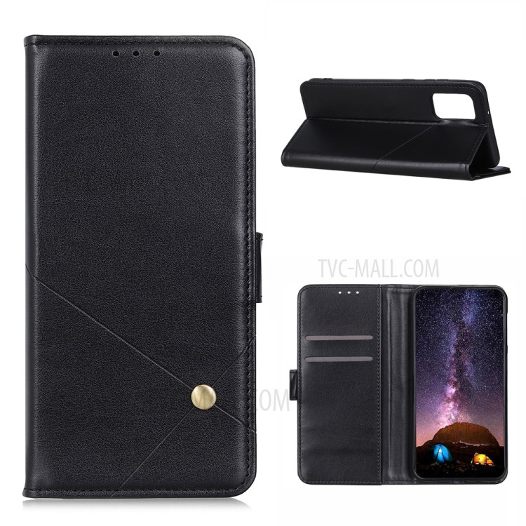 Wallet Leather Stand Case for Samsung Galaxy A02s (EU Version) Protective Cover - Black-1