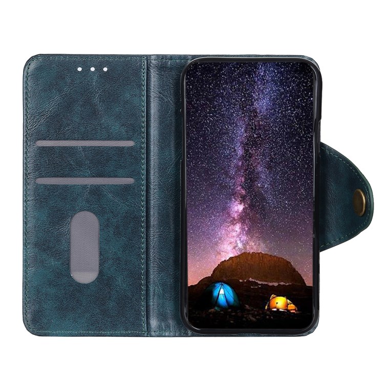Magnetic Clasp Folio Flip Wallet Stand Design Leather Case Phone Cover for Samsung Galaxy A02s (EU Version) - Blue-6