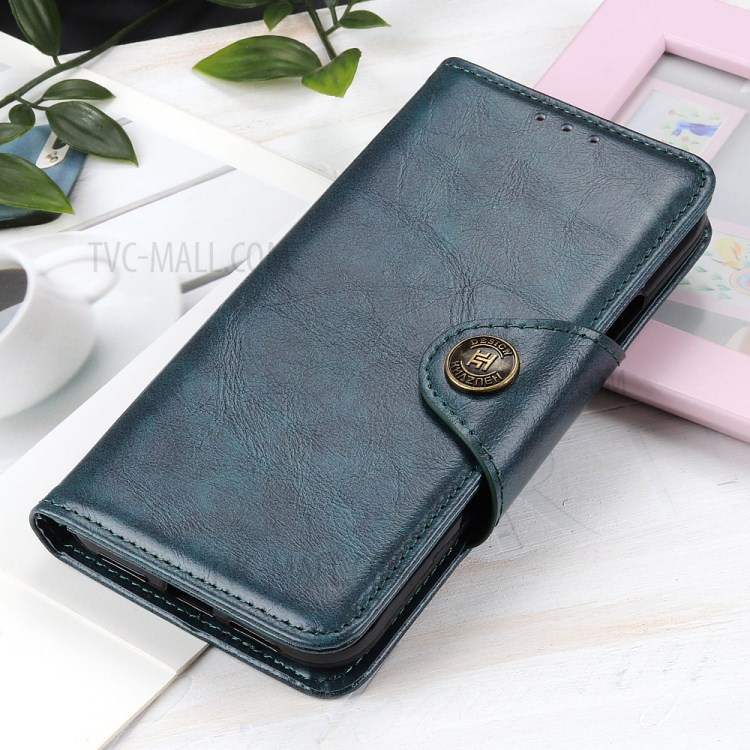 Magnetic Clasp Folio Flip Wallet Stand Design Leather Case Phone Cover for Samsung Galaxy A02s (EU Version) - Blue-8