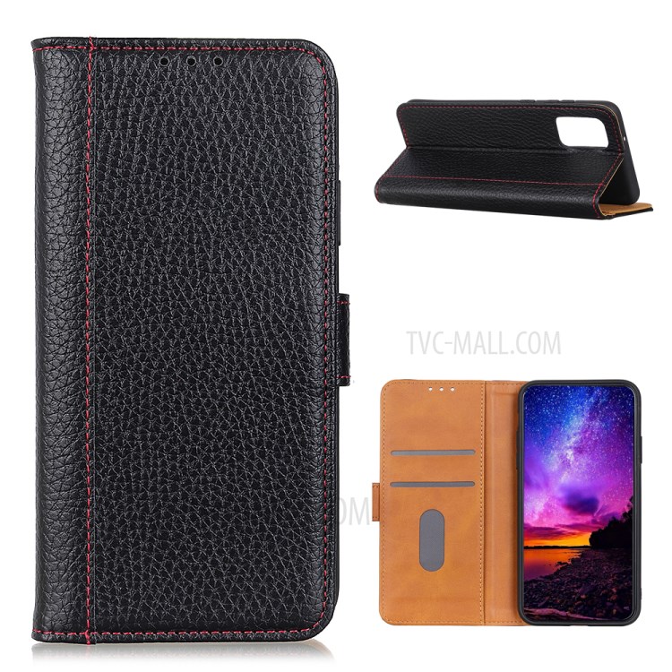 Litchi Texture Wallet Design Flip Leather Phone Case for Samsung Galaxy A02s (EU Version) - Black-1
