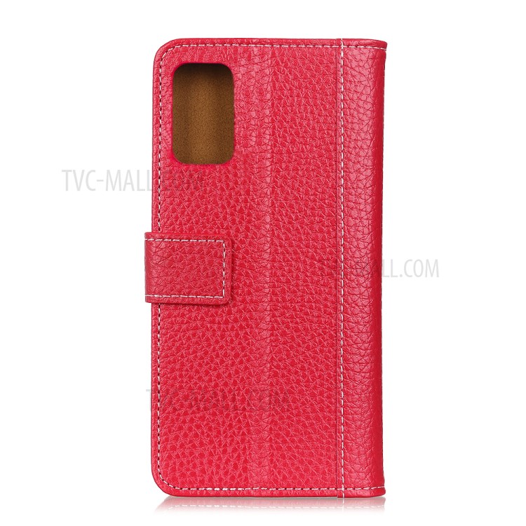 Litchi Texture Wallet Design Flip Leather Phone Case for Samsung Galaxy A02s (EU Version) - Red-3