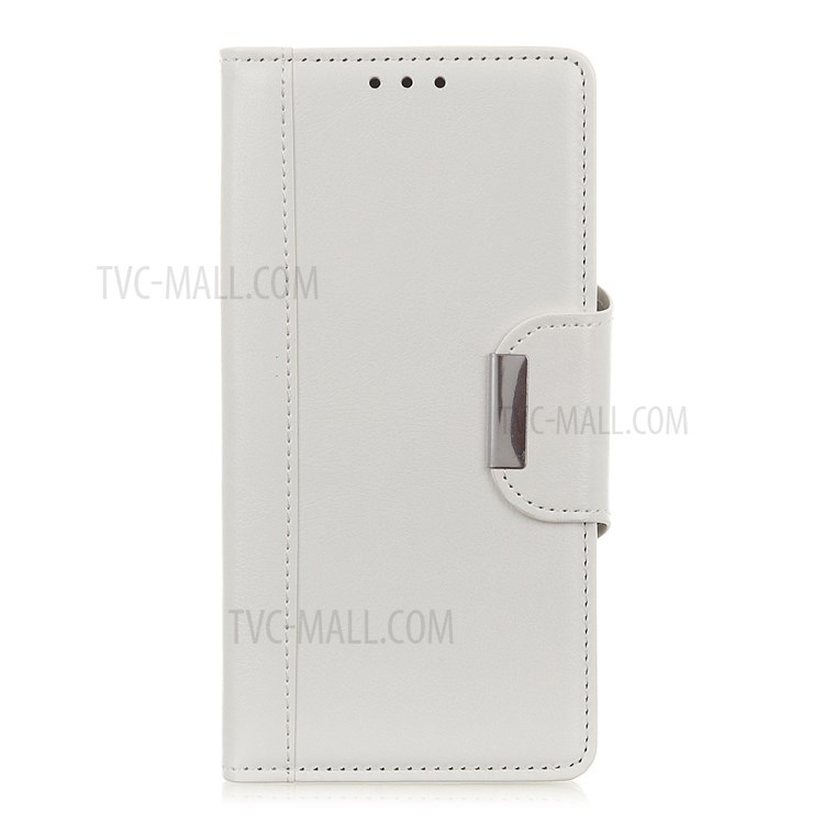 Portafoglio Stand Design PU Cassa Del Telefono PU Protezione Completa Per Samsung Galaxy A02S (164.2x75.9x9.1mm) - Bianca-2