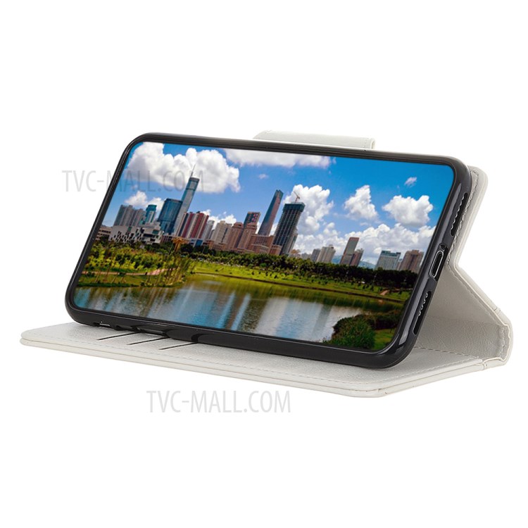 Portafoglio Stand Design PU Cassa Del Telefono PU Protezione Completa Per Samsung Galaxy A02S (164.2x75.9x9.1mm) - Bianca-6