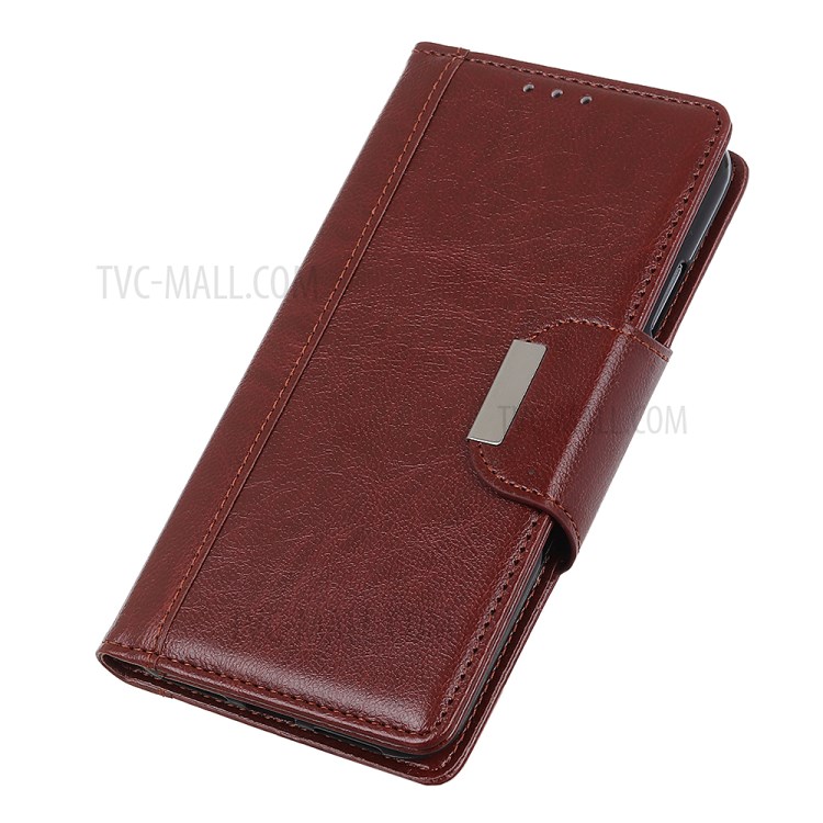 Wallet Stand Design PU Leather Phone Case Full Protection for Samsung Galaxy A02s (EU Version) - Brown-11