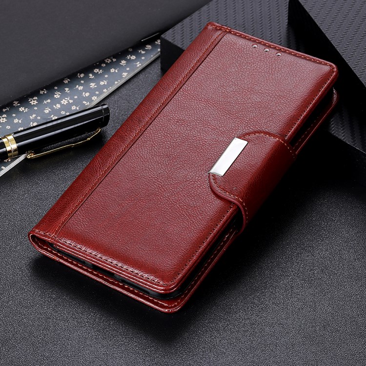 Wallet Stand Design PU Leather Phone Case Full Protection for Samsung Galaxy A02s (EU Version) - Brown-12