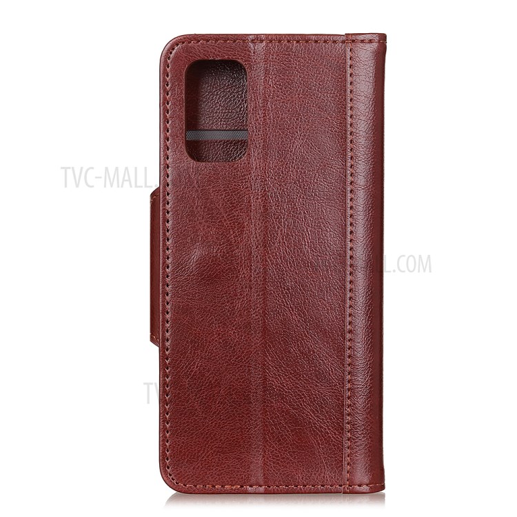 Wallet Stand Design PU Leather Phone Case Full Protection for Samsung Galaxy A02s (EU Version) - Brown-3