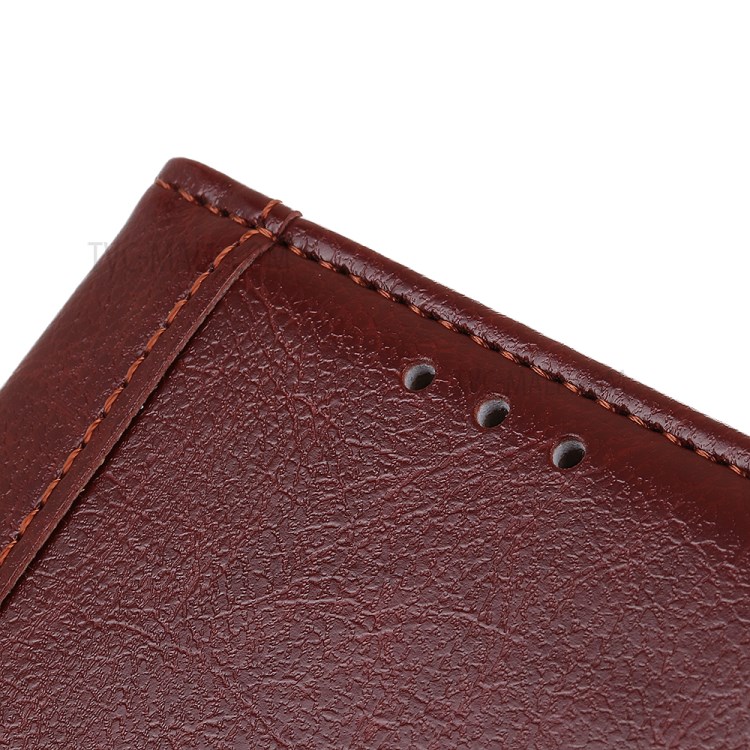 Wallet Stand Design PU Leather Phone Case Full Protection for Samsung Galaxy A02s (EU Version) - Brown-9