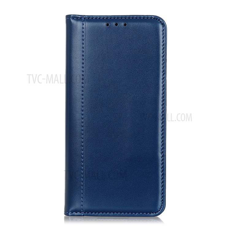 Auto Absorption Split Leather Wallet Design Phone Case for Samsung Galaxy A02s (EU Version) - Blue-2