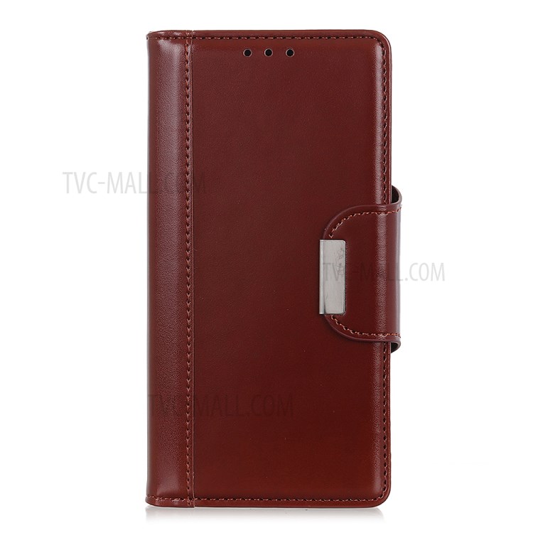 PU Leather Phone Protective Case Wallet Stand Design for Samsung Galaxy A02s (EU Version) - Brown-2