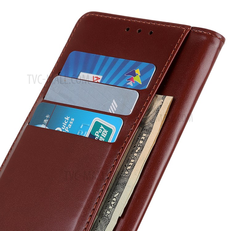 PU Leather Phone Protective Case Wallet Stand Design for Samsung Galaxy A02s (EU Version) - Brown-5