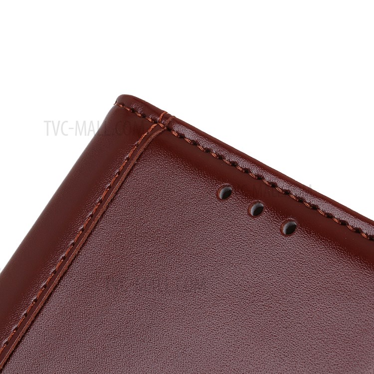PU Leather Phone Protective Case Wallet Stand Design for Samsung Galaxy A02s (EU Version) - Brown-9