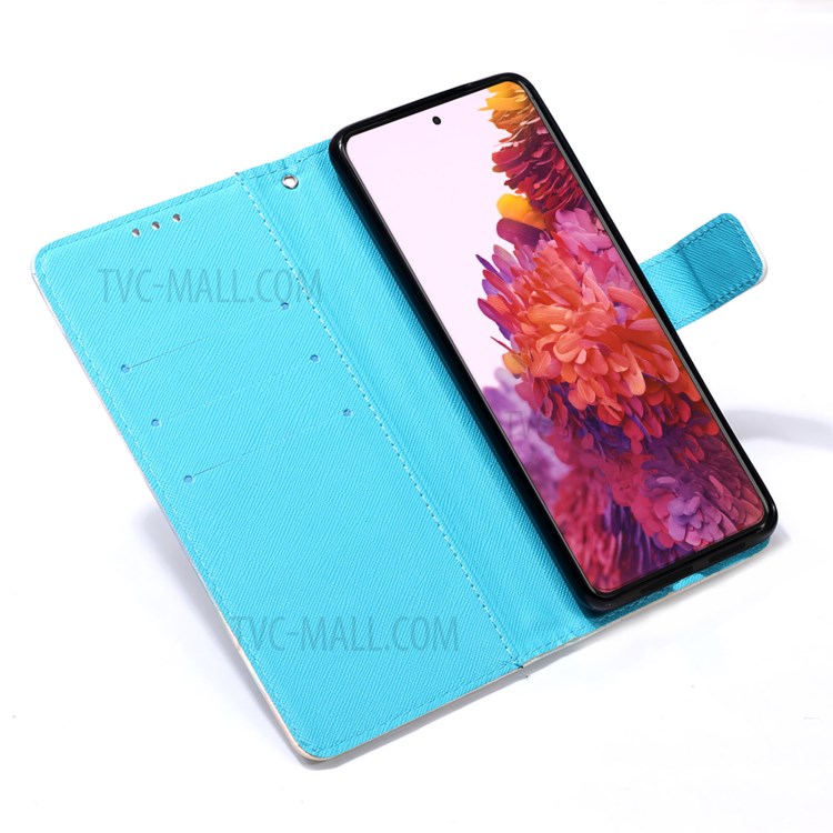 Pattern Printing Leather Wallet Stand Design Phone Case with Lanyard for Samsung Galaxy S21 Ultra 5G - Owl-6