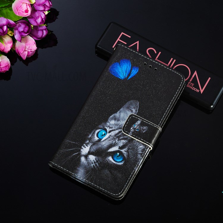 Pattern Printing Design Cross Texture Leather Phone Protective Case with Wallet Stand for Samsung Galaxy A52 5G - Cat-10