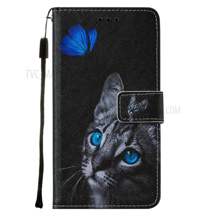 Pattern Printing Design Cross Texture Leather Phone Protective Case with Wallet Stand for Samsung Galaxy A52 5G - Cat-2