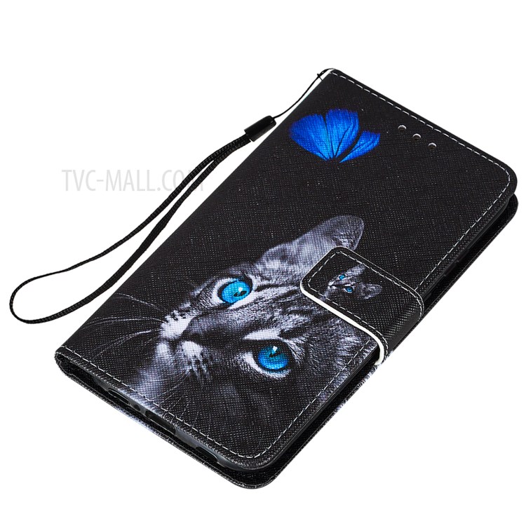 Pattern Printing Design Cross Texture Leather Phone Protective Case with Wallet Stand for Samsung Galaxy A52 5G - Cat-6