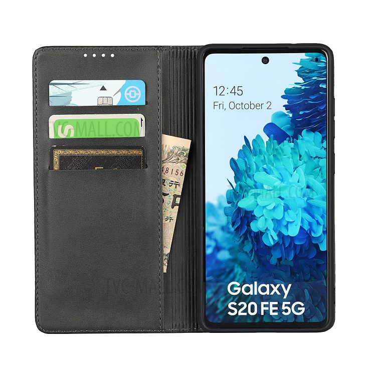 Strong Magnet Design Leather Wallet Stand Phone Cover Case for Samsung Galaxy S20 FE/S20 Fan Edition/S20 FE 5G/S20 Fan Edition 5G/S20 Lite - Black-4