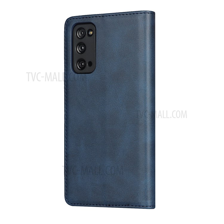 Strong Magnet Design Leather Wallet Stand Phone Cover Case for Samsung Galaxy S20 FE/S20 Fan Edition/S20 FE 5G/S20 Fan Edition 5G/S20 Lite - Blue-2
