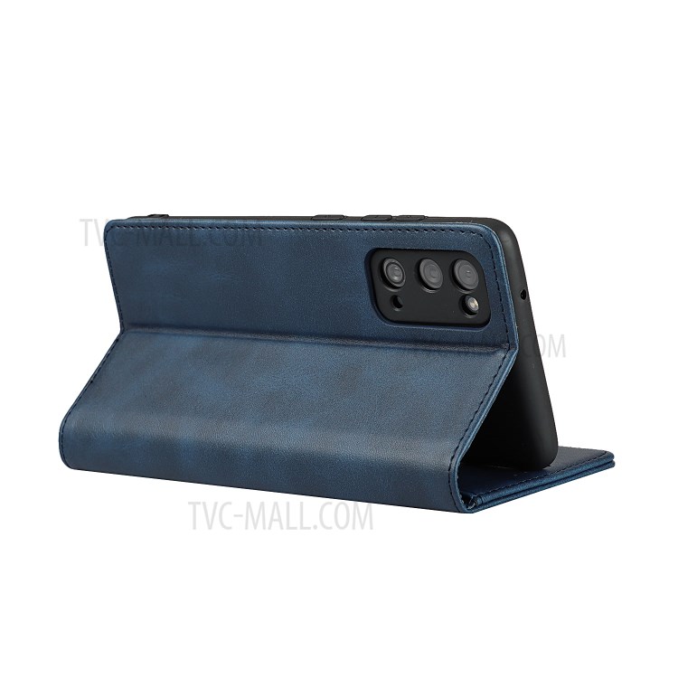 Strong Magnet Design Leather Wallet Stand Phone Cover Case for Samsung Galaxy S20 FE/S20 Fan Edition/S20 FE 5G/S20 Fan Edition 5G/S20 Lite - Blue-5