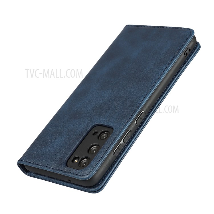 Strong Magnet Design Leather Wallet Stand Phone Cover Case for Samsung Galaxy S20 FE/S20 Fan Edition/S20 FE 5G/S20 Fan Edition 5G/S20 Lite - Blue-6