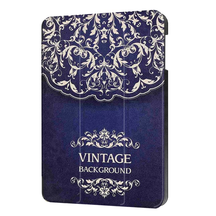 Patterned Smart Leather Flip Cover for Samsung Galaxy Tab A 10.1 (2016) T580 T585 - Vintage Flower-6