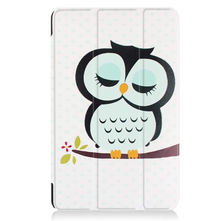 Patterned Smart Leather Cover for Samsung Galaxy Tab A 10.1 (2016) T580 T585 - Dozing Owl-2