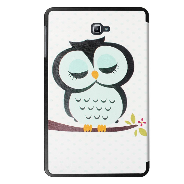 Patterned Smart Leather Cover for Samsung Galaxy Tab A 10.1 (2016) T580 T585 - Dozing Owl-3
