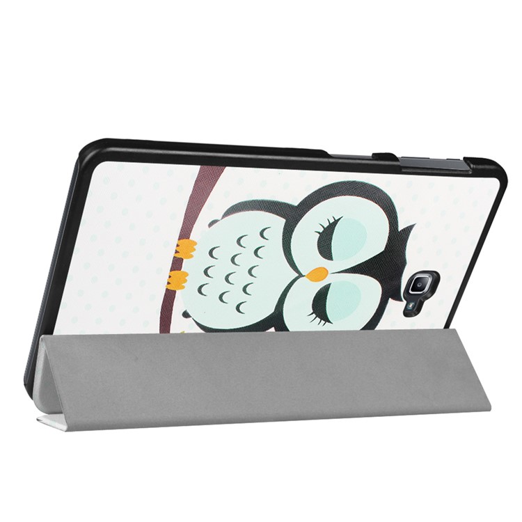 Patterned Smart Leather Cover for Samsung Galaxy Tab A 10.1 (2016) T580 T585 - Dozing Owl-5