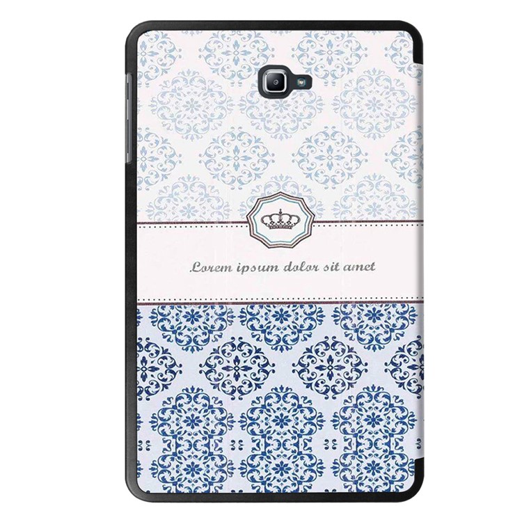 Patterned Leather Smart Cover for Samsung Galaxy Tab A 10.1 (2016) T580 T585 - Damask Pattern-3