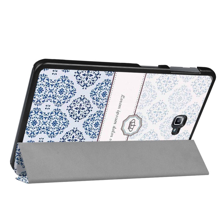 Patterned Leather Smart Cover for Samsung Galaxy Tab A 10.1 (2016) T580 T585 - Damask Pattern-5