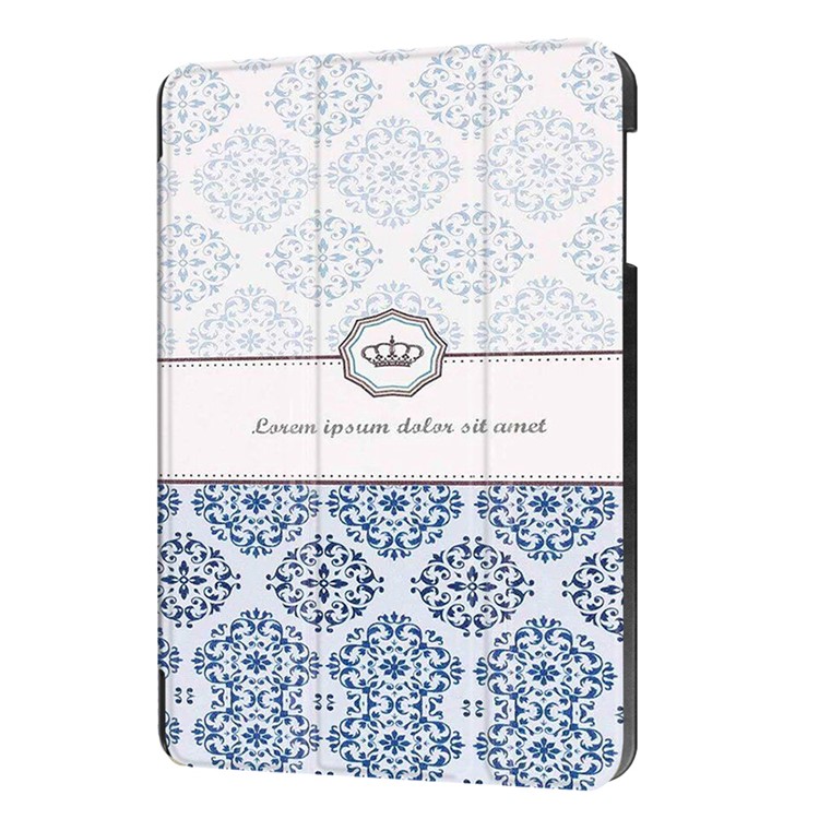 Patterned Leather Smart Cover for Samsung Galaxy Tab A 10.1 (2016) T580 T585 - Damask Pattern-6
