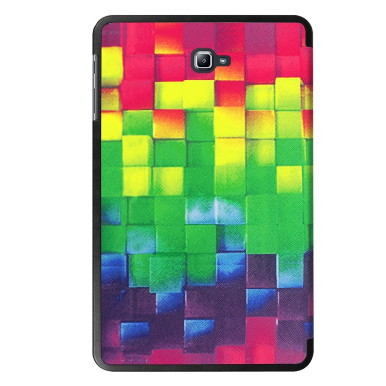 Patterned Leather Smart Case for Samsung Galaxy Tab A 10.1 (2016) T580 T585 - 3D Visual Effect Checks-3