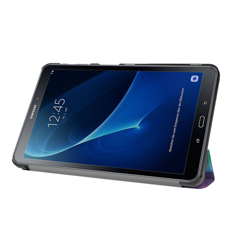 Patterned Leather Smart Case for Samsung Galaxy Tab A 10.1 (2016) T580 T585 - 3D Visual Effect Checks-4