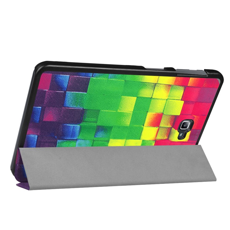 Patterned Leather Smart Case for Samsung Galaxy Tab A 10.1 (2016) T580 T585 - 3D Visual Effect Checks-5