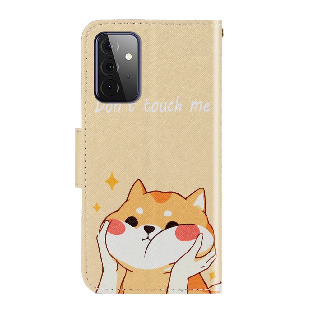 TPU + PU Leather Wallet Stand Phone Case with Lanyard for Samsung Galaxy A72 5G / A72 4G - Cat-3