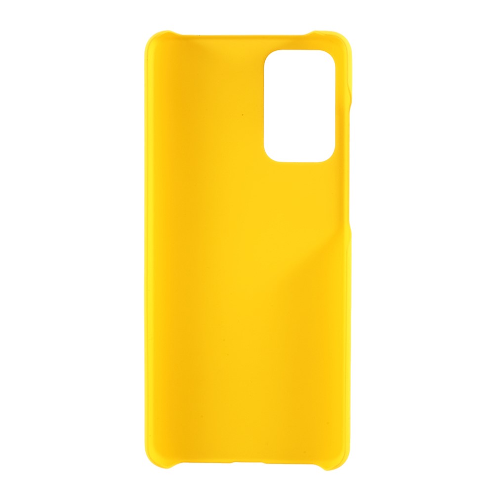 Full Protection Glossy Hard Plastic Cell Phone Protector Cover for Samsung Galaxy A72 5G - Yellow-3
