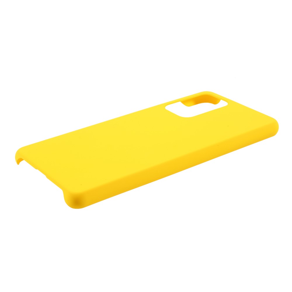 Full Protection Glossy Hard Plastic Cell Phone Protector Cover for Samsung Galaxy A72 5G - Yellow-5