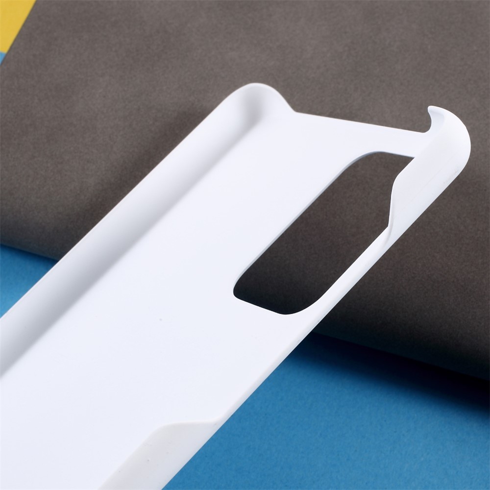 Full Protection Glossy Hard Plastic Cell Phone Protector Cover for Samsung Galaxy A72 5G - White-6