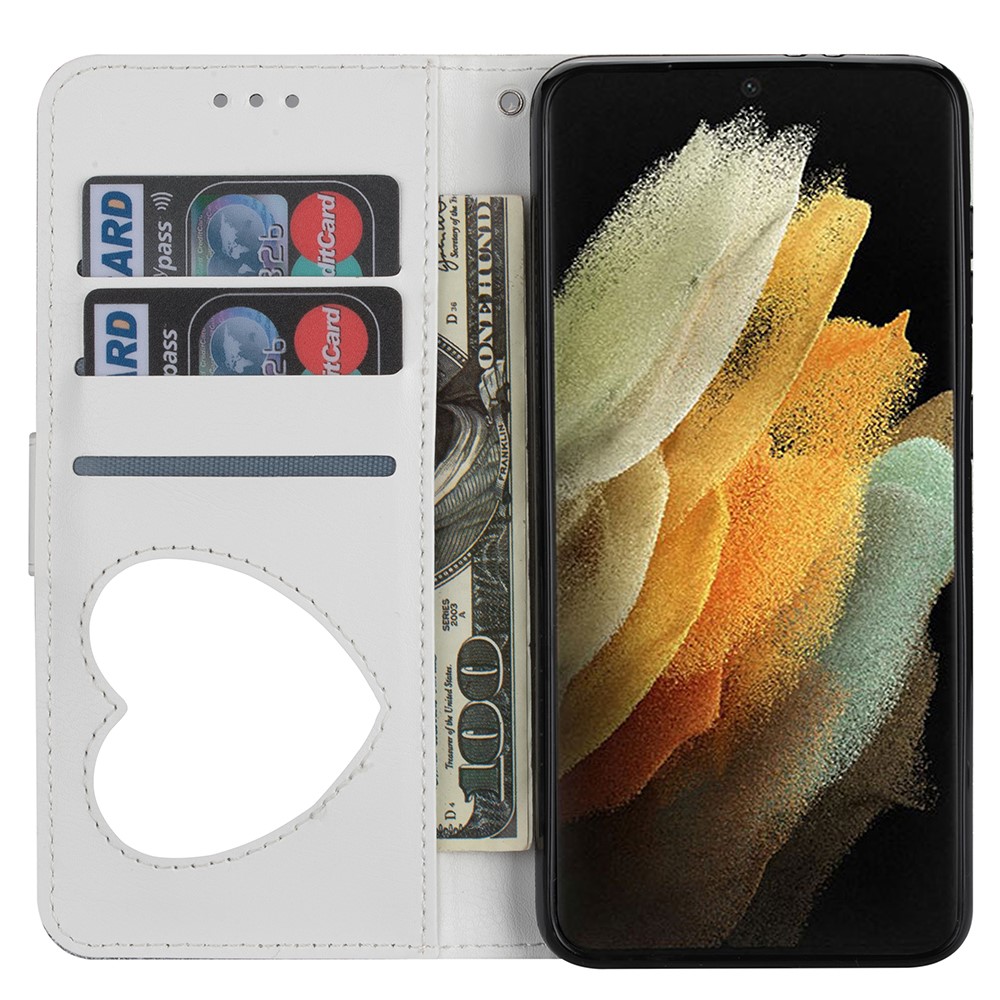 Flash Powder Zipper Pocket Wallet Flip Leather Phone Case with Strap for Samsung Galaxy S21 Ultra 5G - Silver-6
