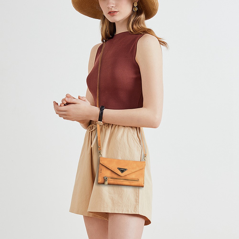 Short/Long Strap Leather Shell Zipper Wallet Stand Phone Cover for Samsung Galaxy S21 5G - Brown-11